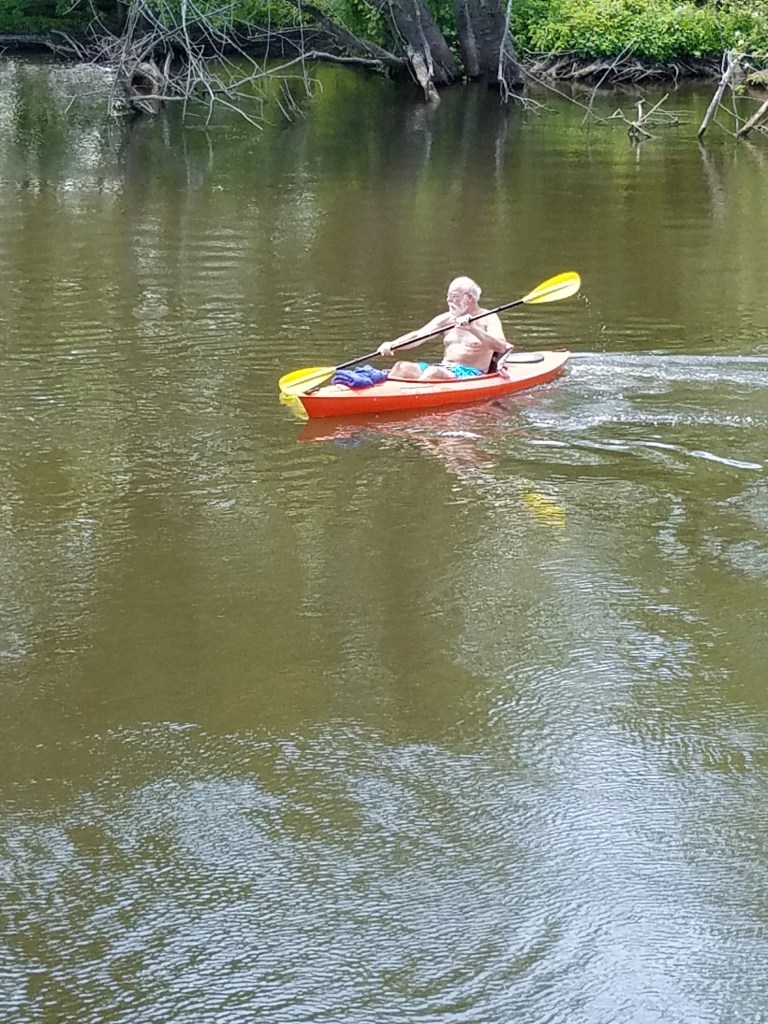 Ron, enjoying an afternoon on the Kalamazoo River.